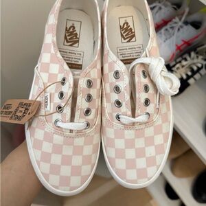 Vans Kids Sneakers in Pink and White Checkered